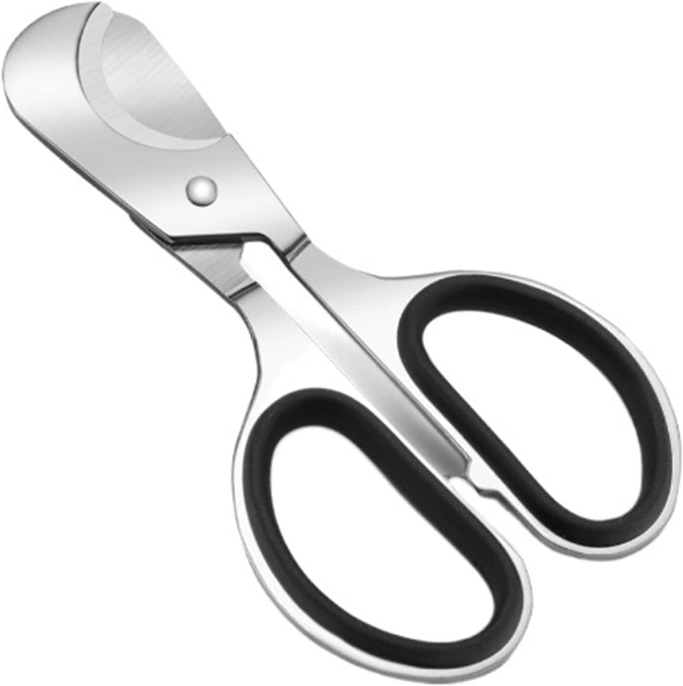 Cigar Cutter Puncher Smoking Tool Scissors Guillotine Portable Stainless Steel Metal Slicer Accessories Pocket(Black)