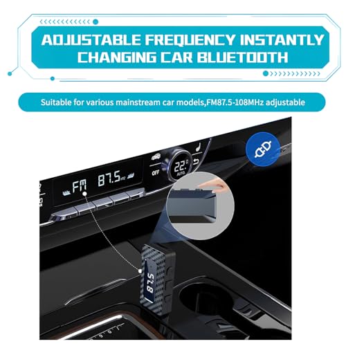 Receptor Bluetooth USB para auto con transmisor FM y AUX miniatura 7
