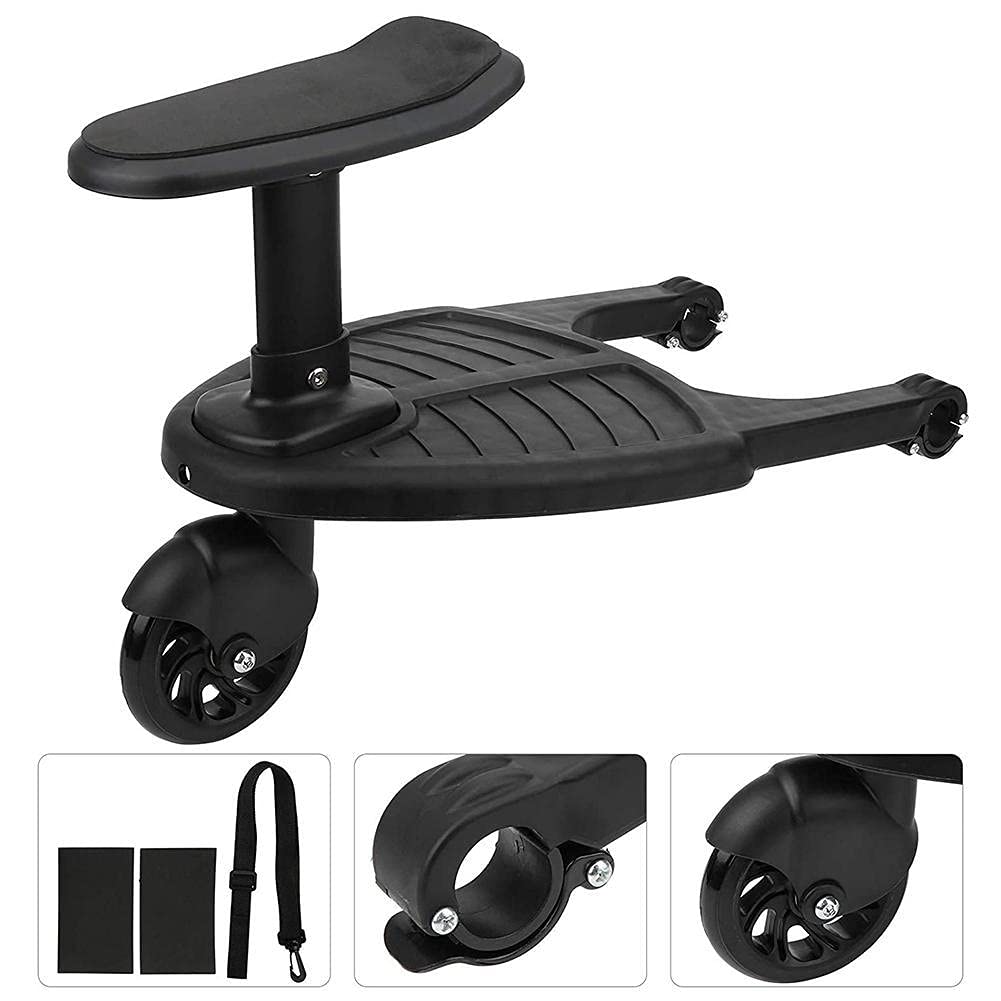 TAOYUN Tablero de pie Universal para Buggy con Ruedas con Asiento Desmontable Tablero de Cochecito Cochecito de Viaje para niños Cochecito de niño Tablero de pie para niños pequeños Accesorios