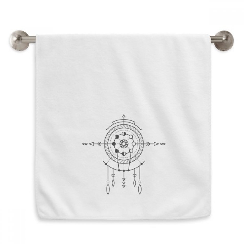Serviette totem alien blanche en coton doux pour rituel bien-être et soin visage
