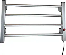 Toalheiro Elétrico 4 Barras com Seletor de Voltagem 110/220V (Prata)