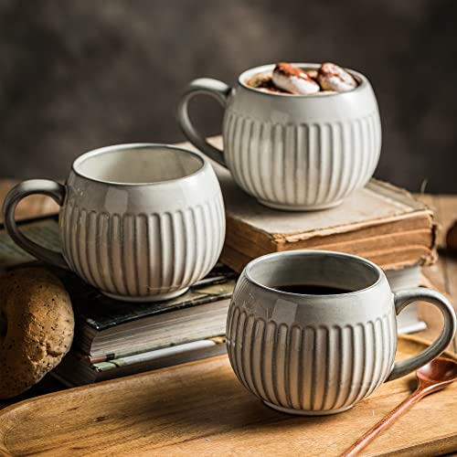Gomakren Coffee Mugs Set Of 4 Tea Cups Set Farmhouse Coffee Mugs 550Ml 18 Oz Ceramic Mug With Handle For Men Women Gifts #TOP2