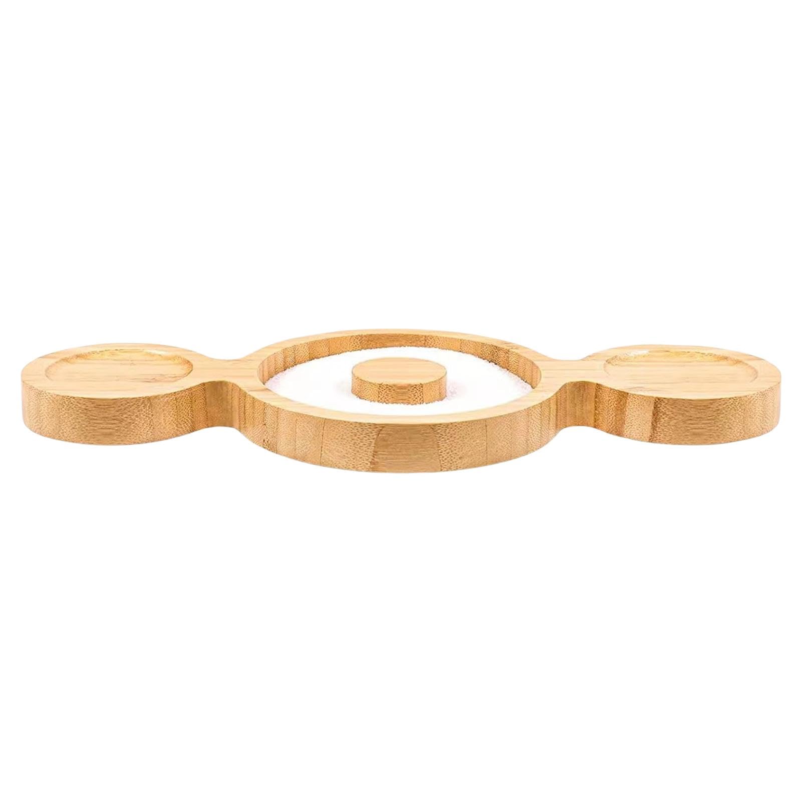 Rimmer - Bandeja de madera para sal de margarita, contenedor de sal de cóctel para camareros, perfecto para margaritas y herramienta de borde de sal binaural
