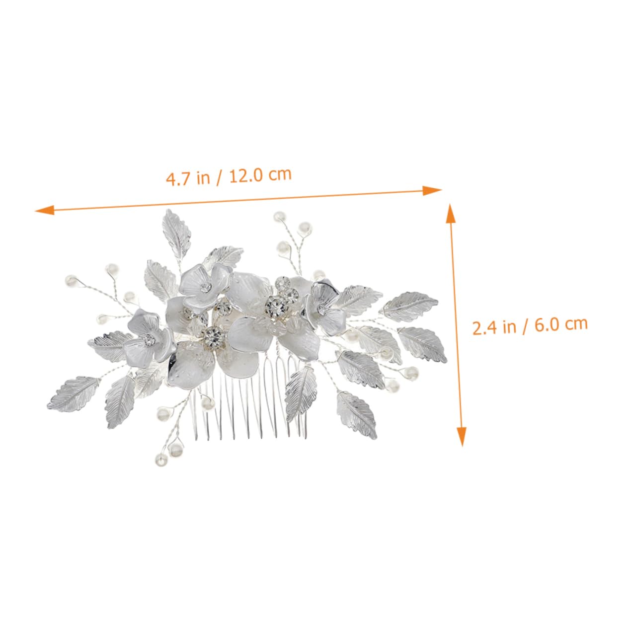 Didiseaon 3pezzi Pettinino Per Sposa Con Fiori e Foglie Eleganti Accessorio Per Da Cerimonia Nuziale Fermaglio Brillante Per Matrimonio Comodo e Facile Da Indossare Decorazione Di Per