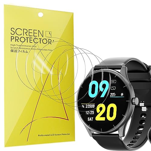 Compatible with Mingtawn Fitness Smart Watch Screen Protector, Lamshaw Full Coverage TPU Clear Film Compatible for Mingtawn L50pro Smart Watch 1.39 Inches (TPU-6Pack)