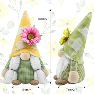Set of 2 Spring Gnomes Plush Sunflowers Summer Gnome Decorations Handmade Figurines for Home Farmhouse Tiered Tray Holiday Festival Party Set of 2 Spring Gnomes Plush Sunflowers Summer Gnome Decorations Handmade Figurines for Home Farmhouse Tiered Tray Holiday Festival Party