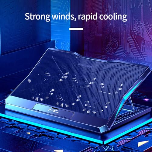 Base plegable ajustable con cooler y luz LED para laptop miniatura 3
