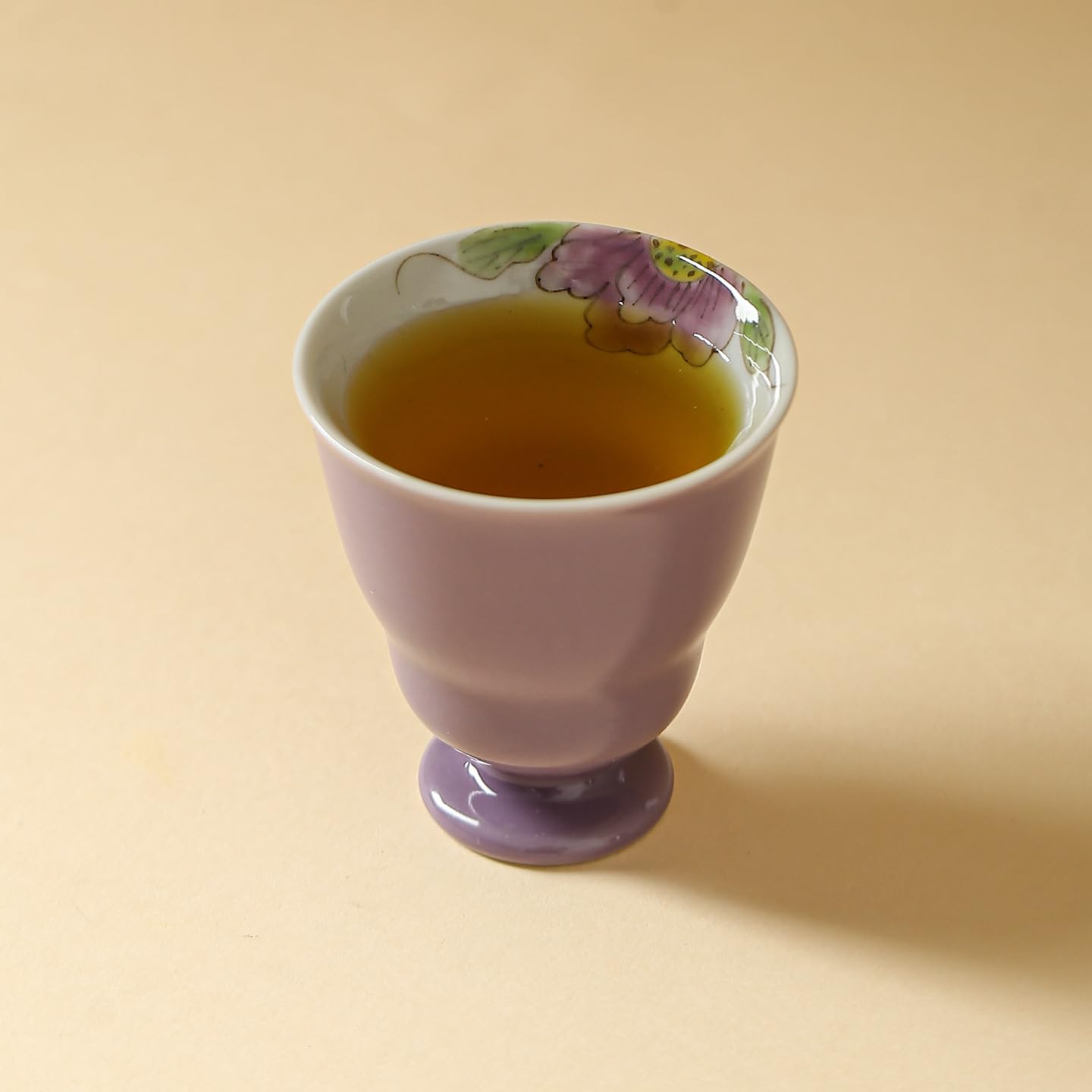 Teetasse, weißes Porzellan, handbemalte Pfingstrosen-Teetasse, Kung-Fu-Tee-Set, Haushalt, kleine, Teestube, Trinktee, einzelne Tasse, Einweichbehälter