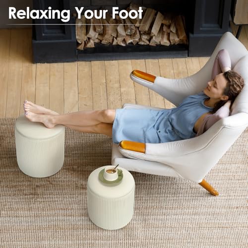 Ottomanwithstorage2setroundottomanvelvetvanitystoolstorageottomanforbedroomlivingroommodernmultifunctionalcoffeetablefootstoolfordormcream Urban Country Home Decor Ottoman with storage 2 set round ottoman velvet vanity stool storage ottoman for bedroom living room modern multifunctional coffee table foot stool for dorm cream urban country home decor