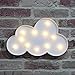 Vicila White LED Cloud Marquee Signs, Light Up Cloud Decorative Signs Hanging Hole Nursery Room Night Light for Baby Shower, Party Supply, Christmas Decor-White