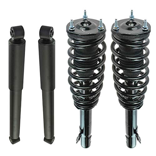 Image of TRQ Front and Rear Complete Strut Assembly & Shock Absorber Kit Complete Strut & Coil Spring Assembly Compatible with 2009-2013 Mazda 6