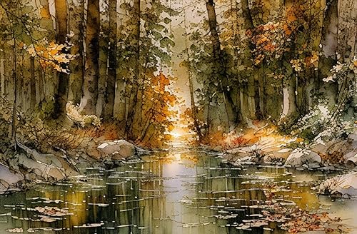 Affiches sur toile décoration forêt arbres colorés Rêve d'automne SERENDIPITP