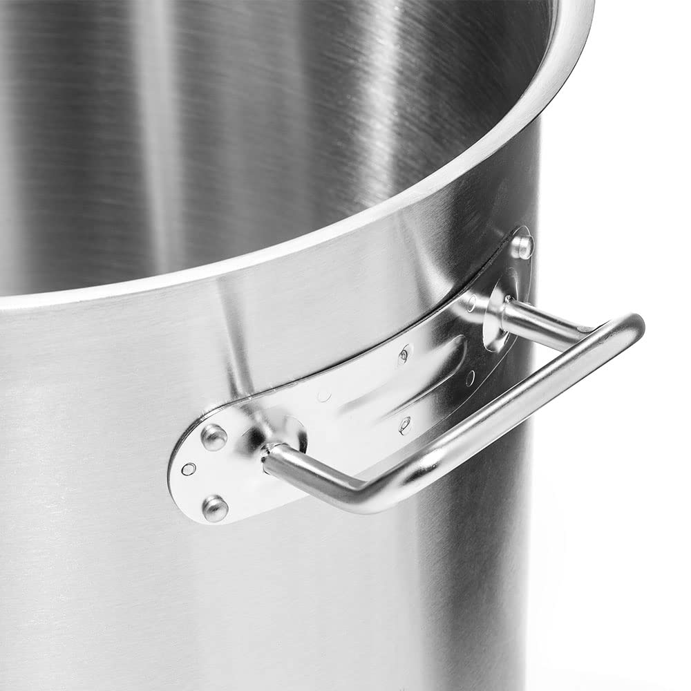 Hoch Edelstahl Kochtopf | 9L Liter | ⌀25cm | Topf | Induktion, Gasherd, Elektro | Spülmaschinengeeignet | Induktionsgeeignet | Edelstahlkochtopf