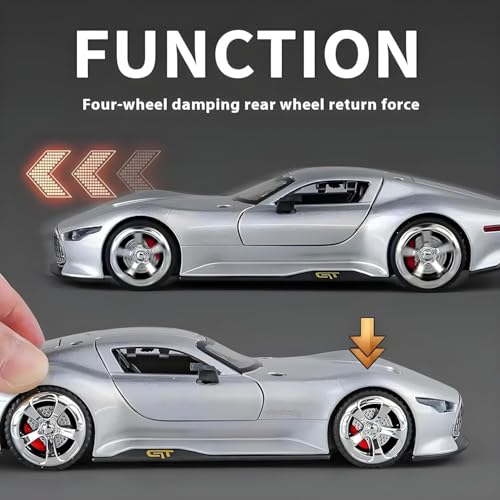 Image of Sky Tech Gran Turismo SUV Car 1:32 Scale Model Car Exclusive Alloy Metal Pull Back Die-cast Diecast Metal Pullback Toy Openable Doors & Light Music Best Gifts Kids【Colors as Per Stock 】