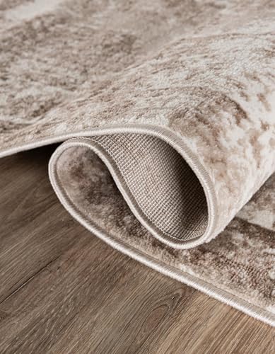 Tapete oval beige de 7 pies 10 x 10 pies Monte Carlo miniatura 5