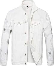 white ripped jean jacket mens