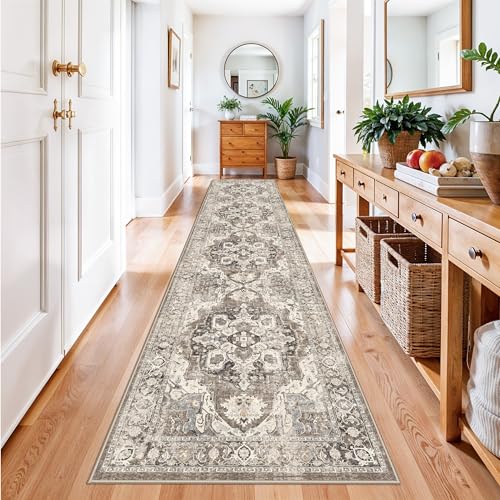 3x15 Hallway Runner Rug Washable: Soft Thin Kitchen Rugs for
