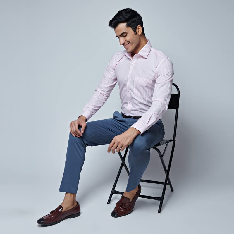 Image of Men's Striped Cotton Formal Shirt
