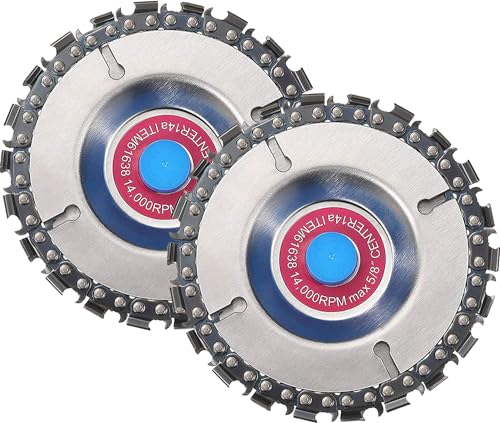 ディスクグラインダー 木彫りディスク ディスク カッター 研磨ディスク 直径100mm 穴径16mm 22歯切り チェーンソー 木彫 工芸 氷彫刻 木工用 アングルグラインダー用 (2枚セット)