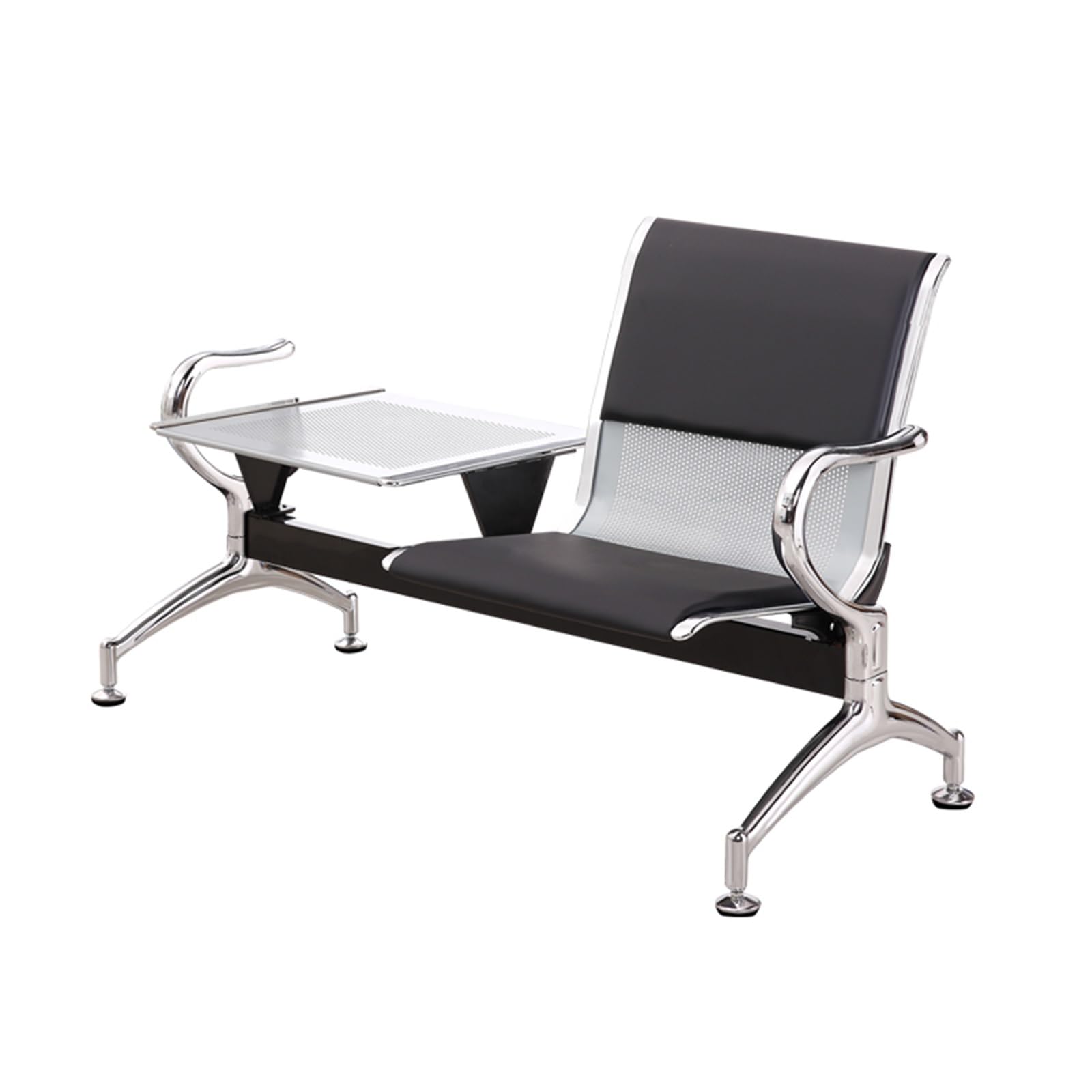 SaryEdge Reception Chairs with Coffee Table, Single Bench Seating, Armrests for Office & Bank Guest Areas, Comfortable & Stylish Furniture Solution,