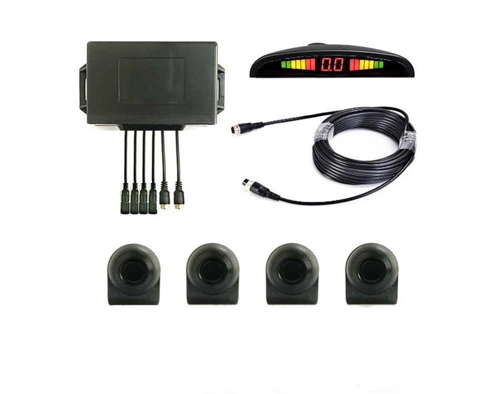 Capteur Radar recul Alarme Radar à ultrasons Voiture Vue arrière Angle Mort capteur stationnement en Marche avec Dispositif 4 sondes