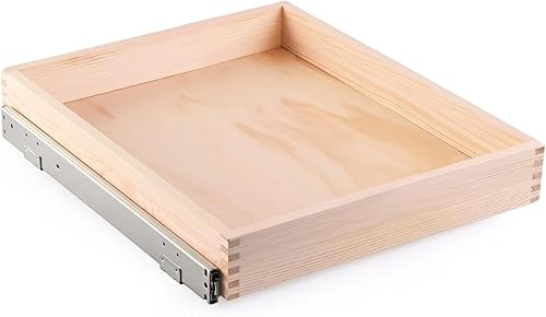 Cajones extraíbles para armarios, 23 pulgadas de ancho x 21 pulgadas de profundidad, organizador de almacenamiento de cajones de madera deslizable