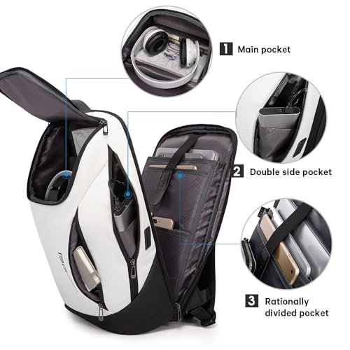 Image of BANGE Business Smart Backpack Waterproof fit 15.6 Inch Laptop Backpack with USB Charging Port,Travel Durable Backpack