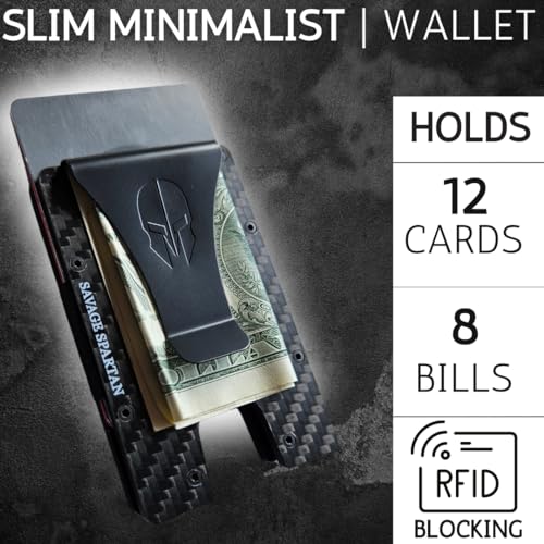 Tactical Carbon Fiber Minimalist Credit Card Holder Slim Military Wallet with Money Clip For Men3