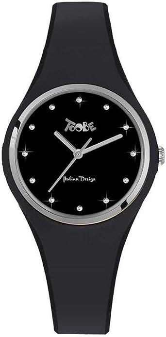 Boccadamo Orologio donna in silicone anallergico nero ed indici in  Swarovski : Amazon.it: Orologi