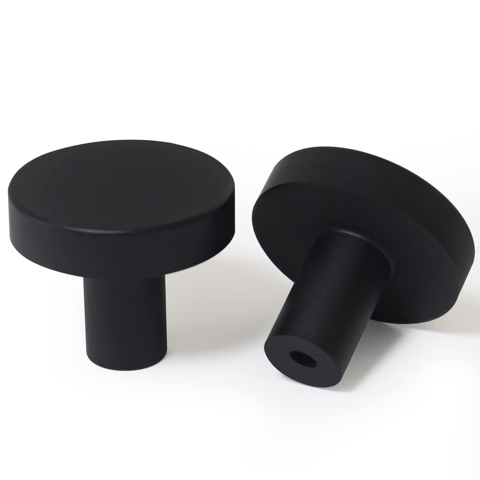 CHEF TIME 10 Packs Black Cylindrical Shape Cabinet Knobs Pull Hardware Handle,Minor Diameter Knobs for Cabinets and Drawers Pulls,Knob for Dresser