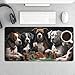 Playing Poker Dogs Desk Mat Non-Slip Laptop Writing Pad Large Keyboard Mousepad with Rubber Base 23.6