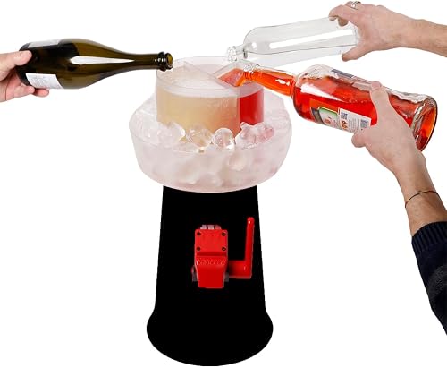 Sprizzer - Aperol Spritz Machine for Spritz, Dispenser and Mixer with Ice Container for Aperitif, Manual Dispensing without Electricity or Batteries, Easy to Use, Black, Made in Italy - 4