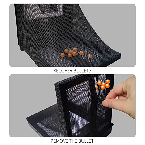 Airsoft Targets For Shooting, Reusable Bb & Pellet Guns With Trap Net Catcher, Heavy-Duty Paper Sheets, Stand And Paper Training Target Easy To See Your Shots Land, For Indoor, Outdoor Ranges #TOP3