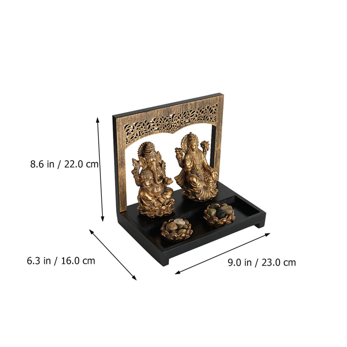 Statua in Resina di Buddha Portacandele Decorativo da Meditazione e Salotto 10 Cm