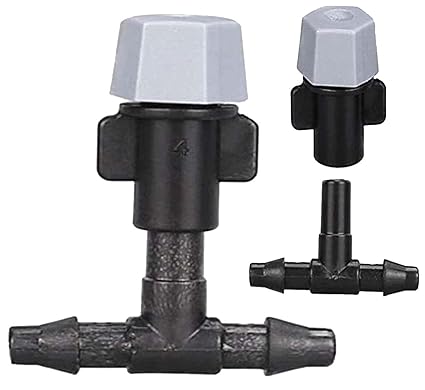 DIY Crafts Misters Misting Sprinkler Heads Nozzle + Tee Joints for Misting Watering Irrigation System Outdoor Misting Patio Garden Greenhouse Umbrellas Trampoline (4 Pcs, Only Sprikler Mist Head+T/Tee)