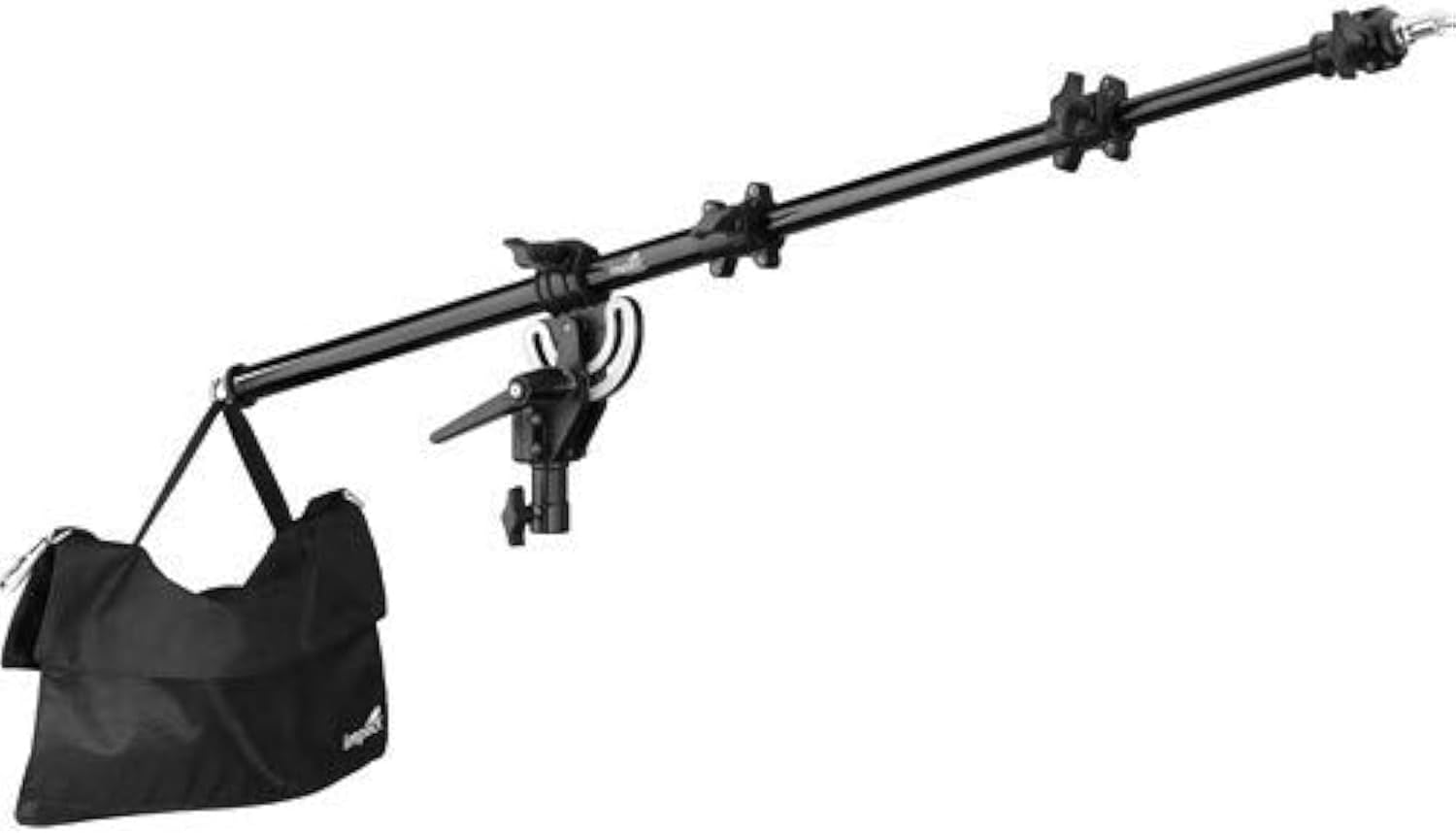 Impact Adjustable Mid-Range Tripod Boom Arm for Light Stand with 5 lb Capacity Sandbag and Extends to 60 Inches- Portable Light Stand Boom Arm Reflector Holder for Photography