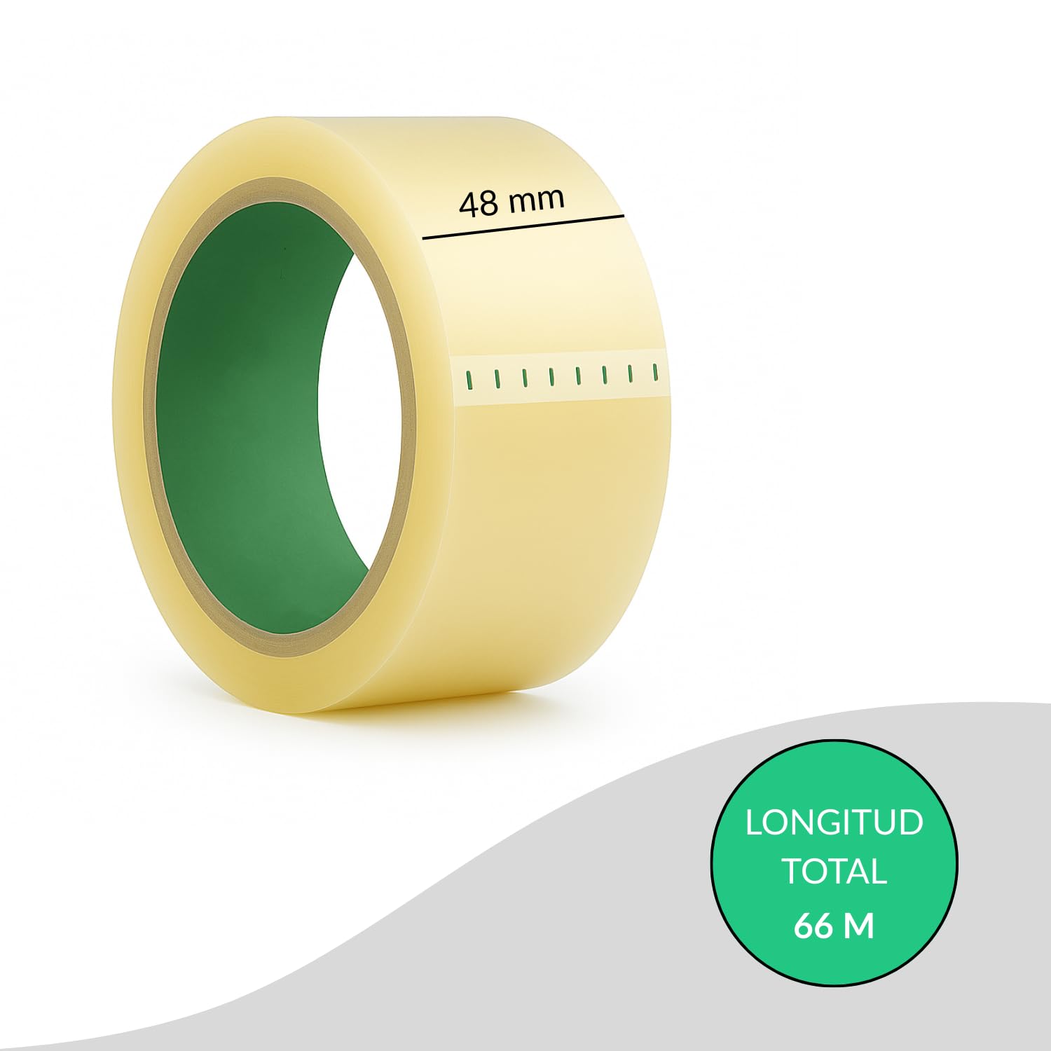 masquepack x36 Cinta Adhesiva de Embalar Acrílica Transparente para Embalaje Resistente y Duradero. Paquete de 36 precintos (36, Transparente, 48 mm x 66 metros)