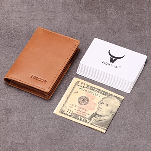 Image of HISCOW Business Card Holder with Large Compartment - Full Grain Leather