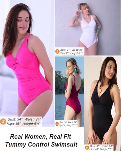 Holipick Women Tummy Control One Piece Swimsuit - Push Up Bathing Suit Full Coverage Slimming Swimwear - Image 7