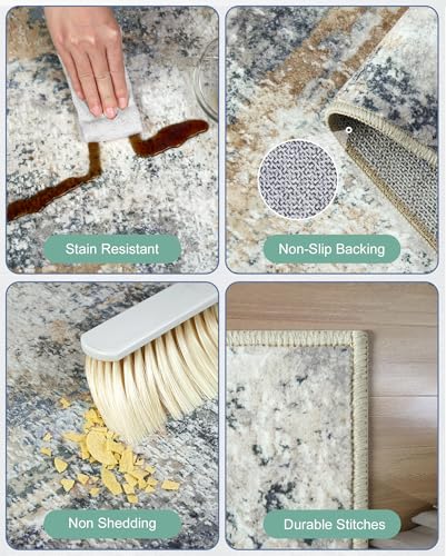 Washable Area Rug Living Room Rugs 8X10 - image 6