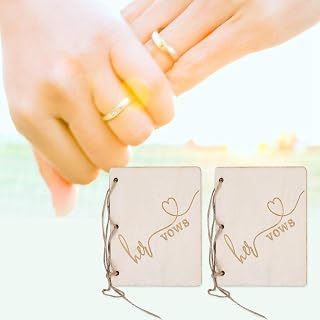 Keenso Wedding Ceremony Prop Vow Booklets Romantic Oath Book for Keepsake for Wedding, 2pcs (Style 2 (105x52cm / 41.3x20.5in))