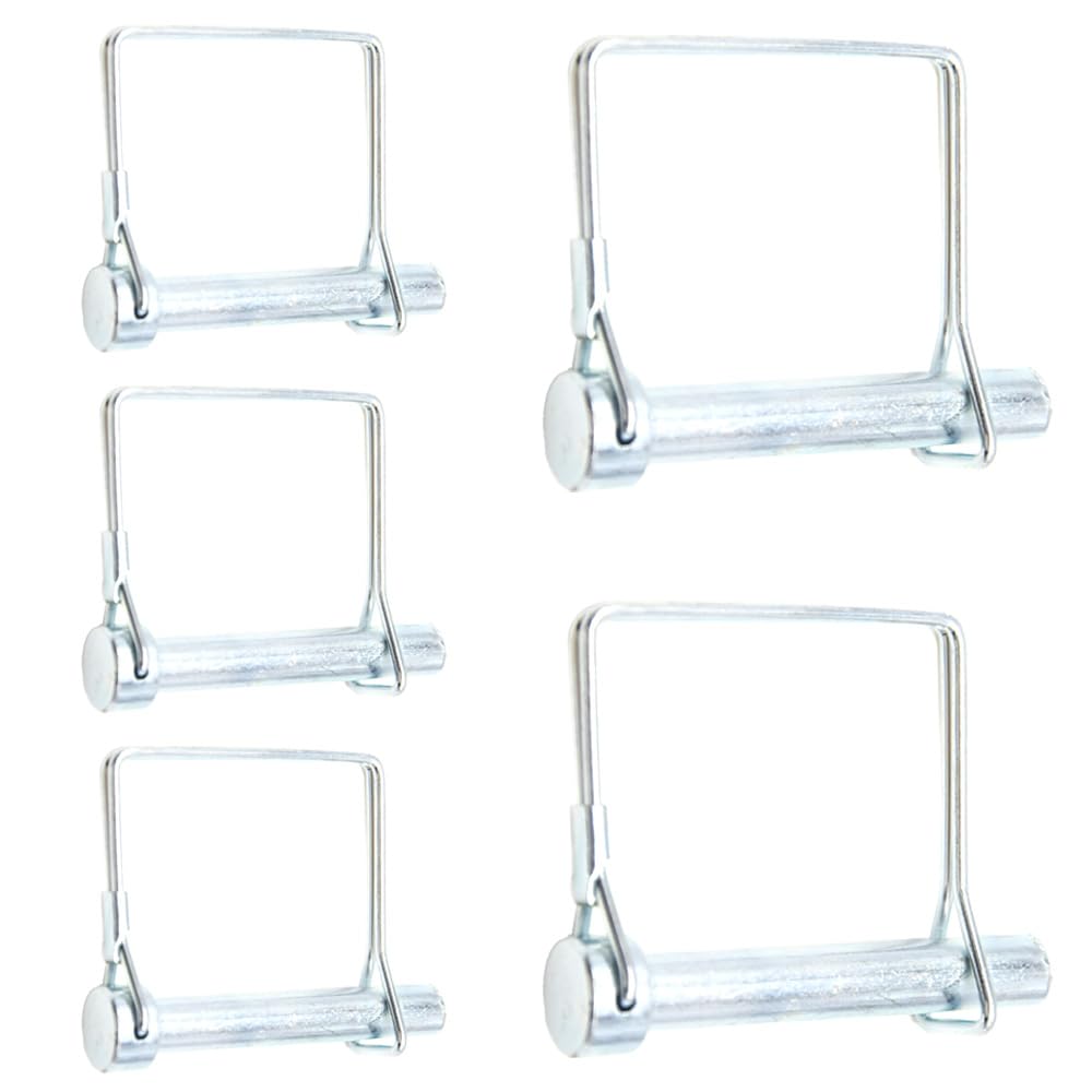 Hocansen 5 Pcs Square Shaft Locking Pin 10x60mm Square Pto Pin Heavy Duty Trailer Pins Lynch Pin Safety Coupler Pin Wire Pins for Farming (10x60mm/FX)