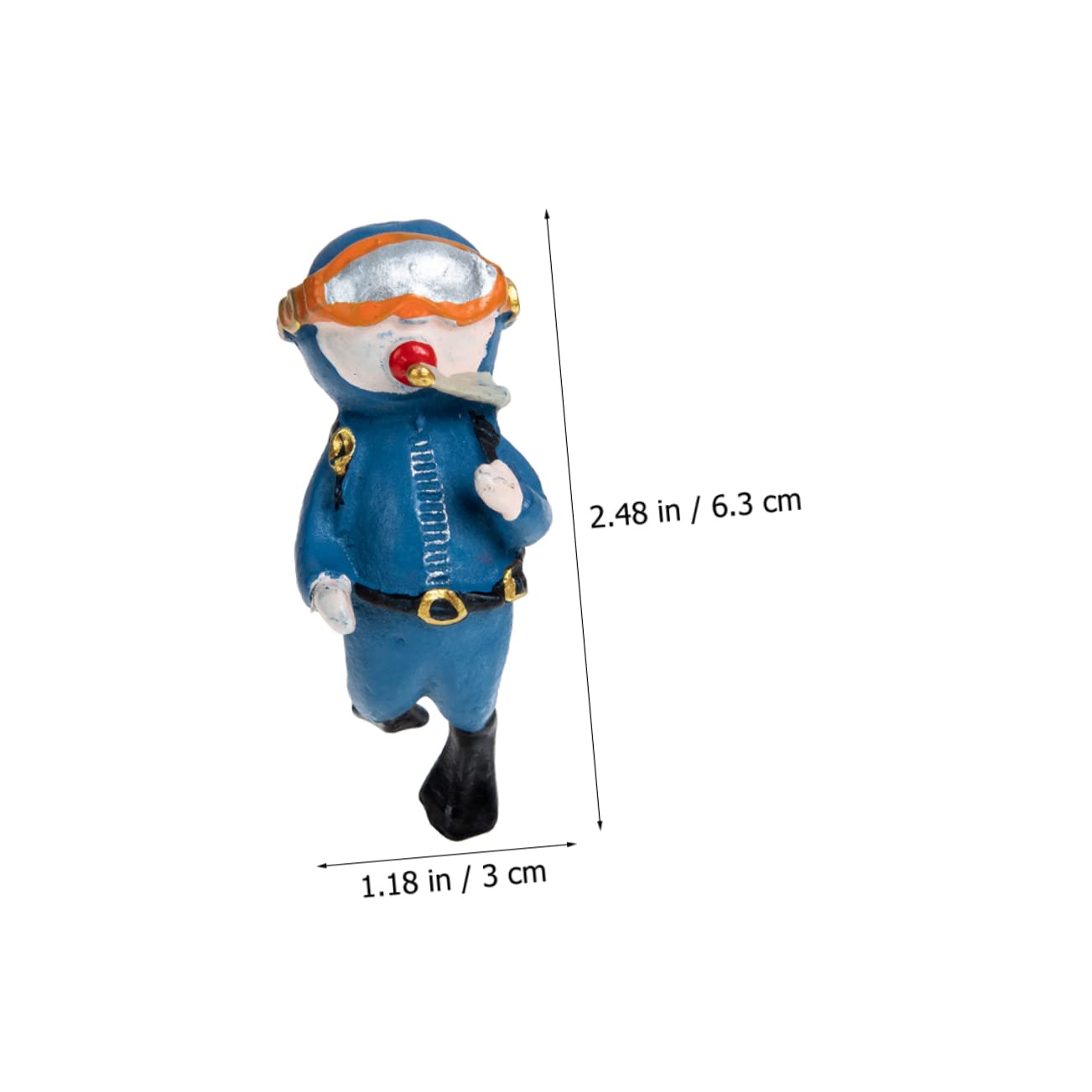 GLEAVI 5 Ensembles Décoration D'aquarium Plongeur Flottant D'aquarium Adorable Décor D'aquarium Petit Bulleur pour Aquarium Jolie Figurine De Plongeur PVC 2 Pièces * 5