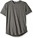 Southpole Big Boys' Short Sleeve Basic Scallop Tee with Side Zipper Details