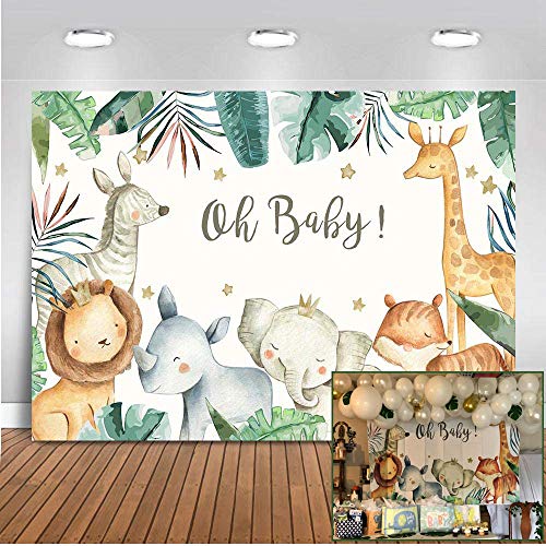 Mehofoto Safari Baby Shower - Fondo de vinilo para bebé, diseño de safari