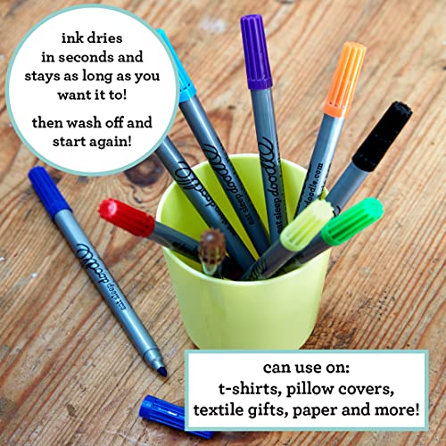 Eatsleepdoodle Pennarelli per Tessuto Lavabili a