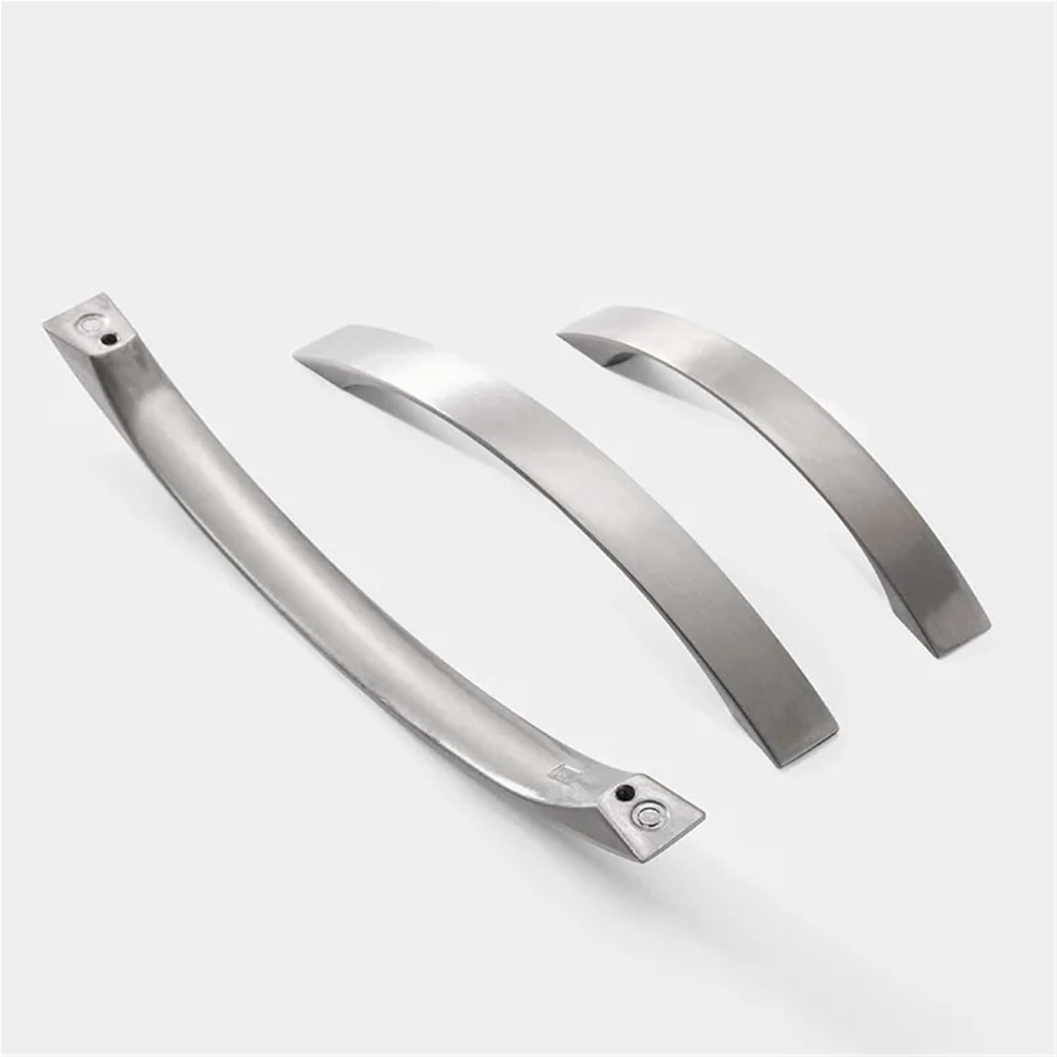Brushed Silver Aluminum Alloy Kitchen Door Handles Cabinet Pulls Handles Drawer Knobs Wardrobe Furniture Handles Hardware 1Pcs(2105-96mm)