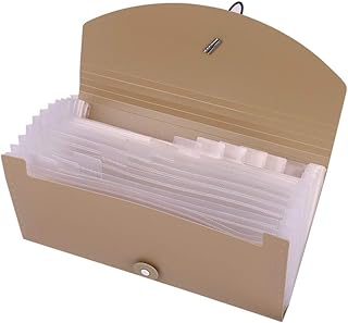 A5ファイルケース ドキュメントファイル 13ポケット 書類ケース フォルダファイル 手形 伝票 資料 分類整理 仕切り 撥水PP チケットケース レシートホルダー 領収証 明細書 パスポート用保管ケース 不透明 持ち運び便利 カーキ