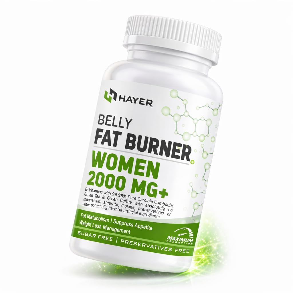 HAYER Fat Burners for Women with (99% Fat Burners) Green Tea Apple Cider Vinegar L Carnitine Garcinia Cambogia Supplements help Weight Loss Belly Fat Burner Products -60 Keto Tablet