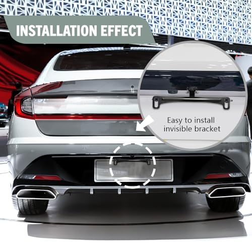 Image of Reverse Rear Camera License Plate Bracket, License Plate Camera Blocker, Mirror Camera Accessory Rear Camera Mount, Adjustable Rearview Camera Holder Installation Holder for Backup View Camera